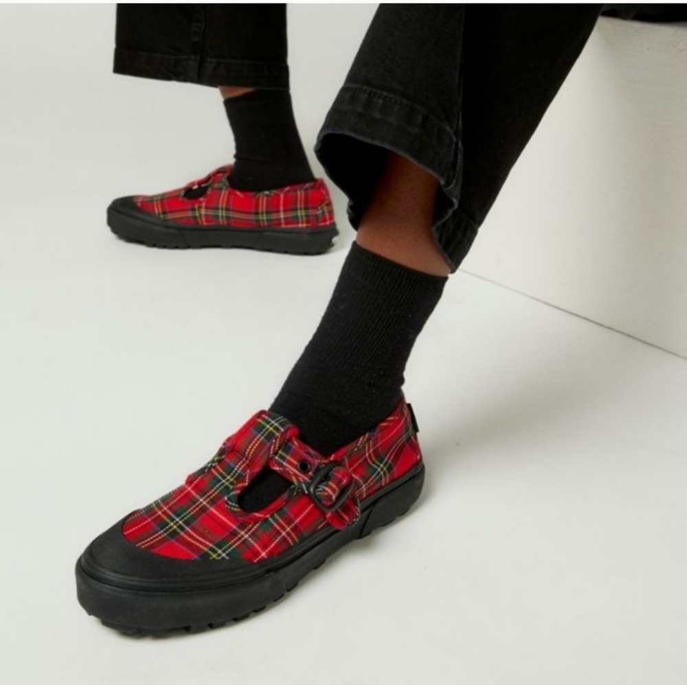 Vans Red Plaid Mary Jane Shoes